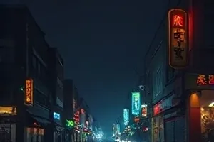 《雪线以北》横版封面，暴风雪中的登山绳与远处一盏头灯