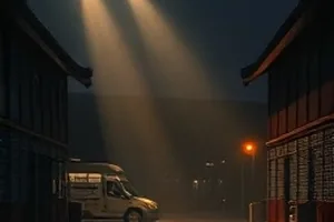 《第九个证人》横版封面，空荡法庭里唯一亮着灯的证人席